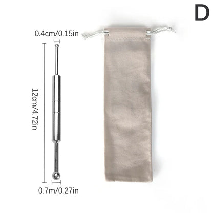 Manual Acupuncture Pen with Terahertz Energy Stone | Trigger Point Massager Stick for Face & Body Relaxation