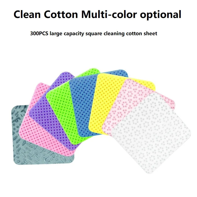 300PCS Lint-Free Nail Wipes – Cotton Pads for Manicure, Nail Cleaning & Salon Use