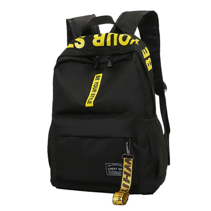 Lightweight Student Backpack – Custom Logo Casual Dual-Shoulder Bag with Arc Straps & Durable Oxford Fabric
