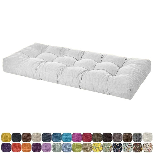 Linen Fabric Window Seat Cushion – 6CM Thick Custom Bench Pad for Bay Windows, Patio Chairs & Garden Home Seating Comfort