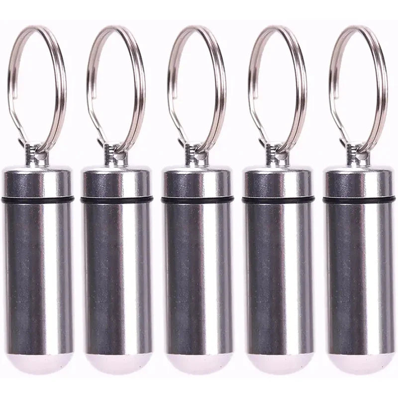 Portable Mini Travel Pill Box – Waterproof Medicine Capsule Container with Keychain for First Aid & Daily Use