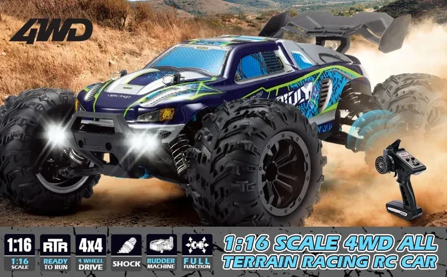 4WD Remote Control Car – Off-Road 4x4 RC High-Speed Buggy Truck, Brushless 50/80KM/H Drift Racing Toy for Kids & Adults
