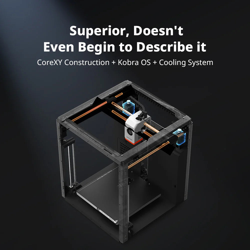 Anycubic Kobra S1 Combo Multi-Color 3D Printer – High Precision Core XY, Ultra-Quiet, Max Speed 600mm/s, Stable Structure