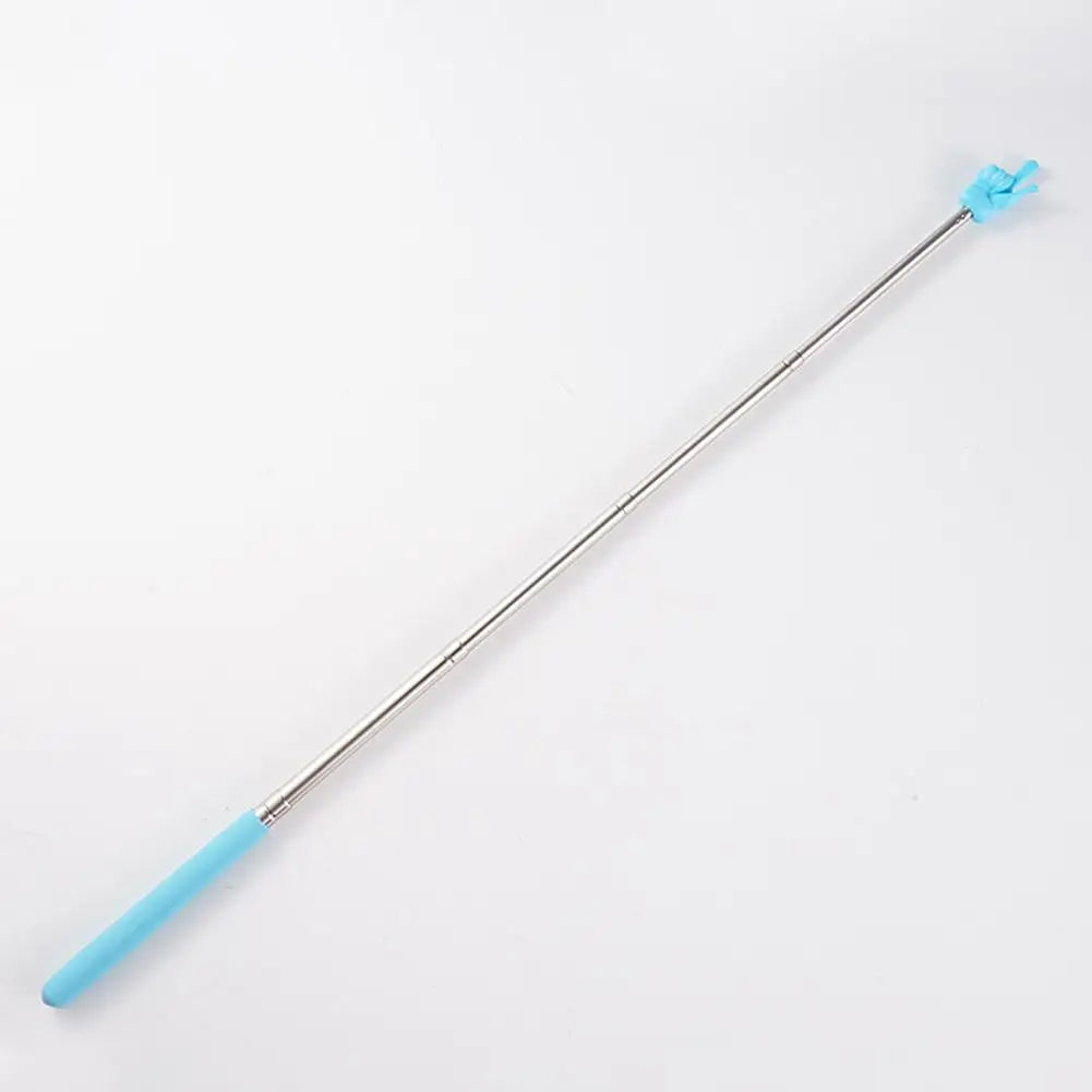 Retractable Teacher Pointer — Stainless Steel Telescopic Finger Design Stick for Classroom Teaching Supplies