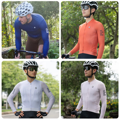DAREVIE Cycling Jersey - Long Sleeve Aero 3D Mesh Breathable Cycling Shirt for Men and Women
