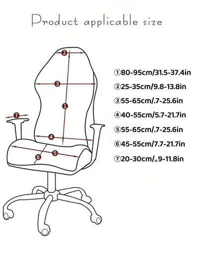 Gaming Armchair Seat Cover - Elastic Office & Banquet Chair Protector, Anti-Dirty Stretch Case for E-Sports & Computer Chairs