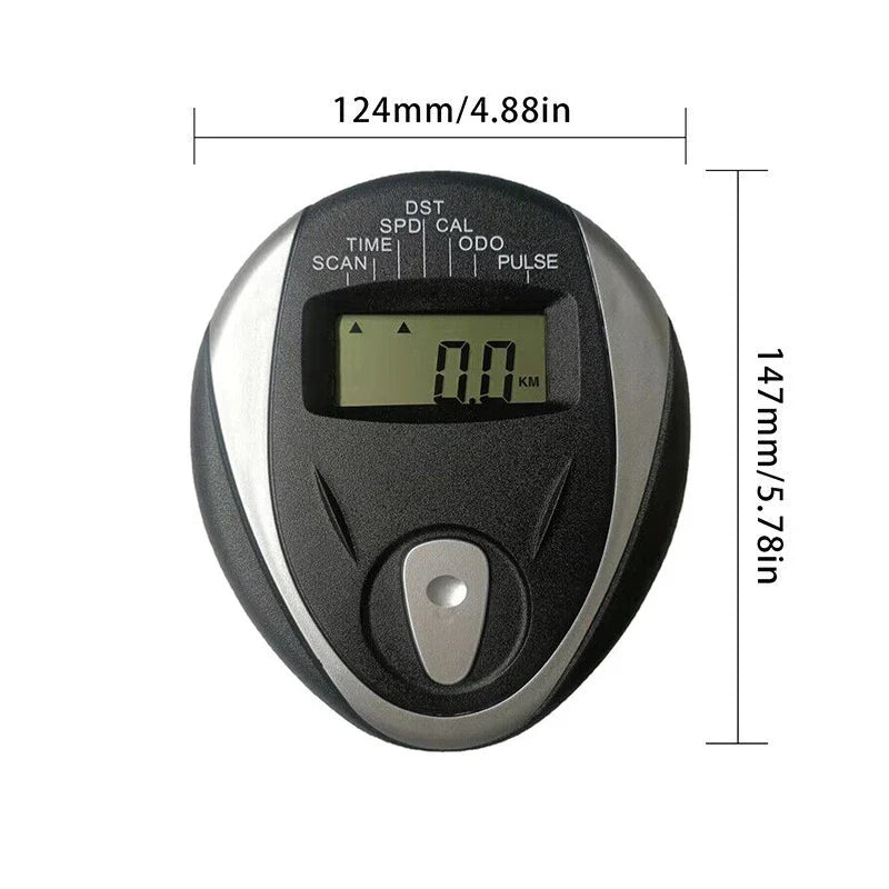 Speedometer Monitor for Stationary Bikes – Exercise Bike Computer with Heart Rate Tracker & Anti-Glare LCD Display