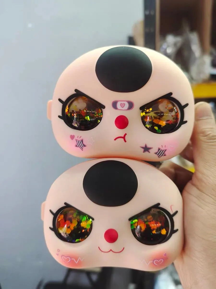In-Stock 400% Baby Three Vinyl Faces — High-Quality Handmade Angry Expression Replacement Accessory for Dolls