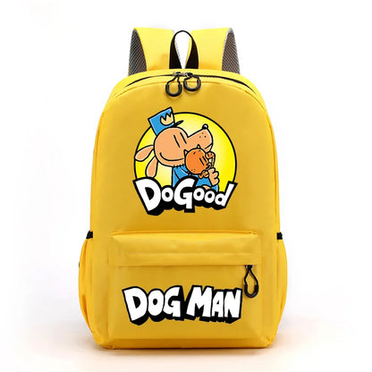 New Dog Man Kids Backpack — Large-Capacity Cartoon Schoolbag for Boys, Children’s School Supplies & Gifts