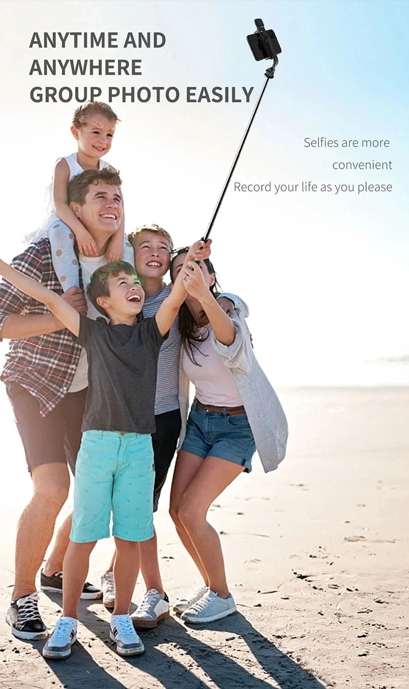 VRIG TP-08 TP-06 Aluminum Alloy Tripod Selfie Stick – 360° Rotatable with Cold Shoe Mount & 1/4" Screw, 1.5kg Load Capacity