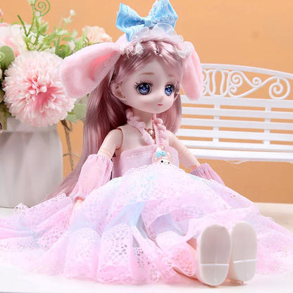 30cm 1/6 BJD Princess Doll – 23-Joint Movable Girl Doll with Clothes, Birthday Gift Toy