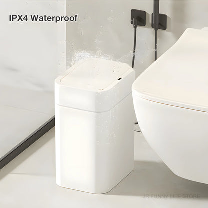 Smart Sensor Trash Can - 12/16L Automatic Anti-Odor Electric Waste Bin for Bathroom & Toilet