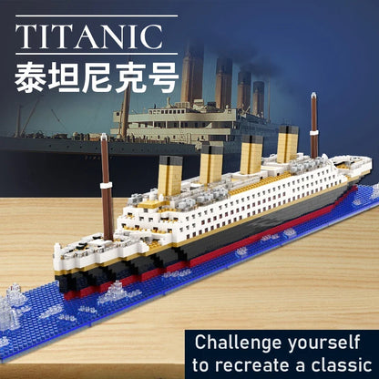 Titanic Building Block Model Kit - Giant Cruise Ship Puzzle Toy for Kids, Boys & Girls, Desktop Display & Birthday Gift