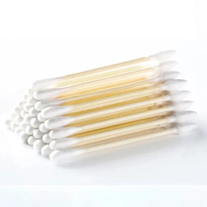 500PCS Disposable Cotton Swabs - Double End Round Head for Makeup, Removal, Cleaning, and Pet Care