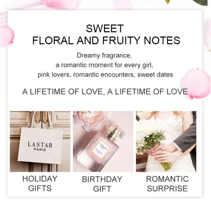 LASTAR Women's Rose Perfume — Long-Lasting Fragrance, 1.86fl.oz/55ml, Romantic Scent