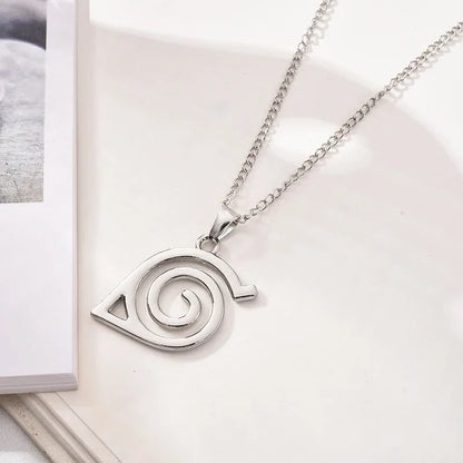 Anime Naruto Necklace Metal Alloy Pendant – Kakashi Kunai & Uzumaki Shuriken Cosplay Accessories & Collectible Toy