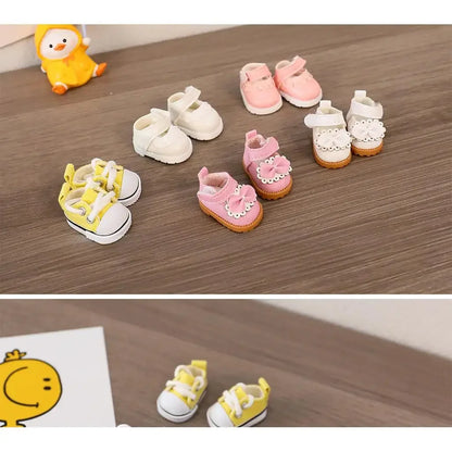 17cm LABUBU Cotton Doll Shoes - Casual Sports Footwear for Dolls, Accessories for Labubu Outfits (Only shoes)