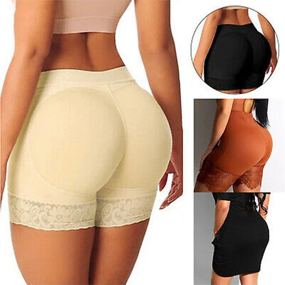 Women’s Padded Seamless Underwear – Fake Buttock Body Shaper Panties, High Waist Hip Enhancer & Tummy Control Shorts