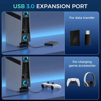 IINE PS5 Pro Cooling Fan – 2-Speed Smart Cooling for PS5 Pro Disc & Digital Edition