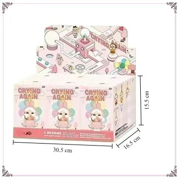 Crybaby Crying Again Series Vinyl Doll — Mystery Blind Box Figure, Cute Animal Pendant Keychain Toy Gift