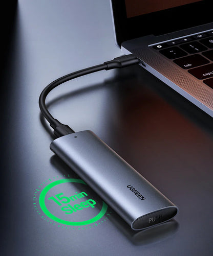 UGREEN M2 SSD Case – NVMe SATA Dual Protocol M.2 to USB Type C 3.1 Adapter, SSD Disk Box for PCIe NGFF & SATA SSD