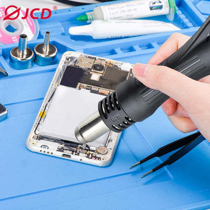 JCD 8586D 2-in-1 750W Soldering Station with Hot Air Gun – LCD Digital Display Electric Soldering Iron for SMD Welding & Rework
