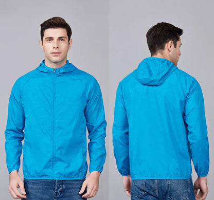 LNGXO Waterproof Hiking Jackets for Men & Women – Sun Protection Windbreaker, Camping, Climbing, and Outdoor Rain Coat, Unisex Portable Gear