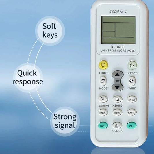 1000-in-1 Universal Remote Control K-1028E – AC Digital LCD Controller for Air Conditioners