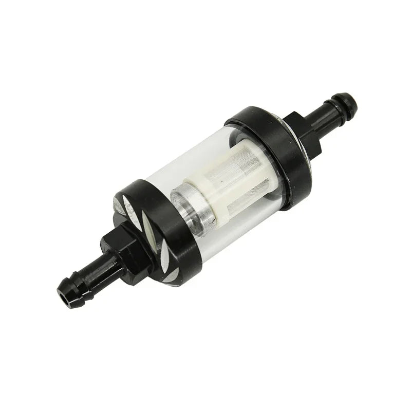 8mm CNC Aluminum Alloy Glass Gas Fuel Filter for Dirt Pit Bike - Enhanced Oil Filtration for CRF70, TTR100, KLX65, and More 125/140/150/160cc Models