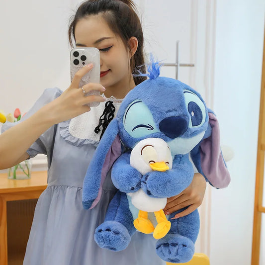 Disney 30cm Lilo & Stitch Plush Toy – Kawaii Stitch & Donald Duck Stuffed Dolls for Kids Christmas Gift