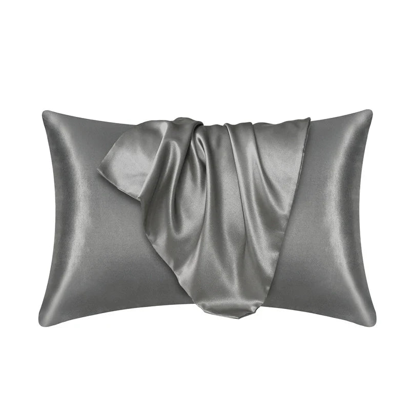 Silk Satin Pillowcase — Hair & Beauty Friendly Pillow Cover, Comfortable Home Decor for Standard/Queen, 1PC