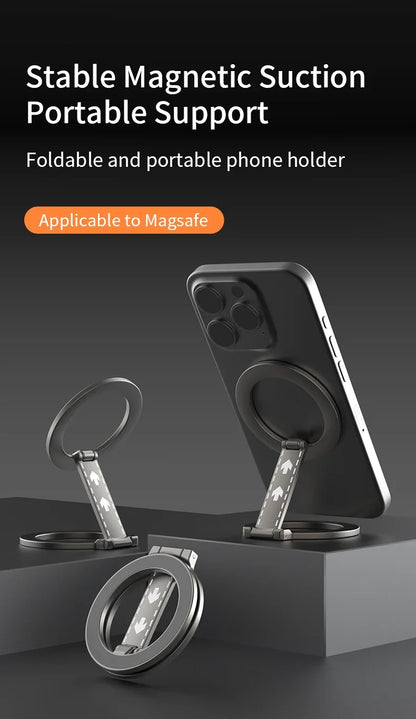 Double-Sided Magnetic Phone Ring Holder – MagSafe Kickstand, Magnet Grip for iPhone 16/15/14, Huawei & Xiaomi