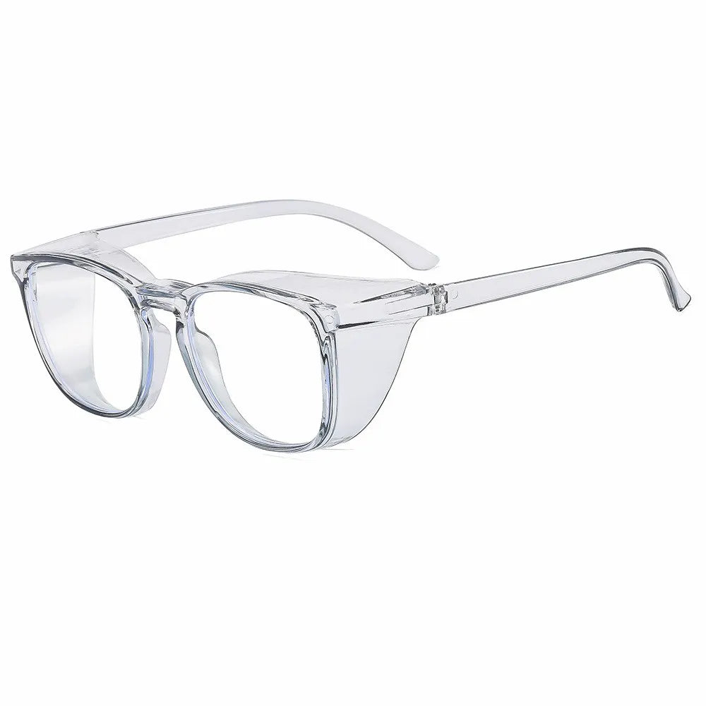 Clear Safety Glasses Anti-Fog Blue Light Blocking Square Frame Scratch Resistant Protective Work Eyewear for Men & Women Nurses