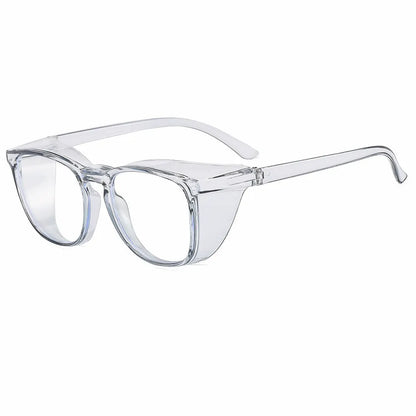 Clear Safety Glasses Anti-Fog Blue Light Blocking Square Frame Scratch Resistant Protective Work Eyewear for Men & Women Nurses