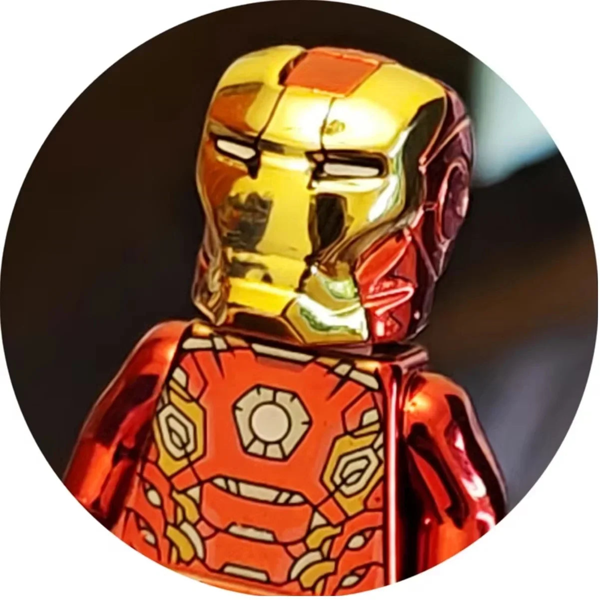 Electroplated Chrome & Gold Mini Building Block Action Figures – Collectible Toy Set