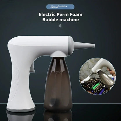 Electric Foam Bubble Perm Machine — Rechargeable Hot & Cold Hair Styling Tool for Salon & Home Use