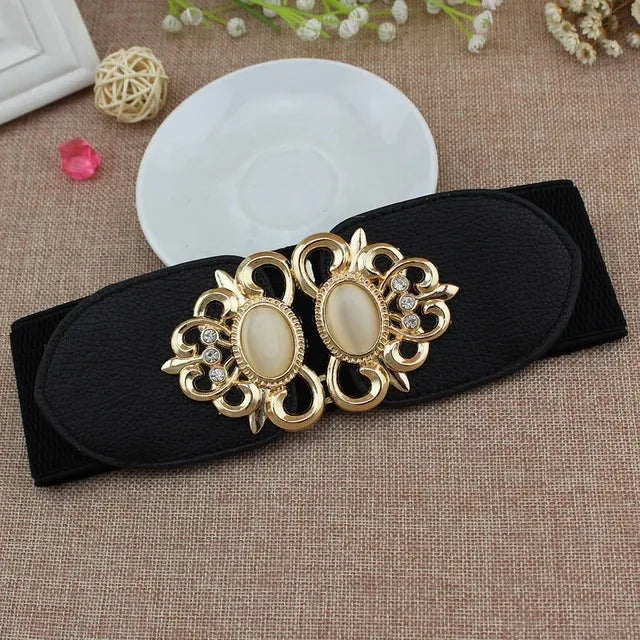 Ladies Fashion Elastic Wide Belt – K-Style Decorative Girdle for Jackets, Sweaters & Casual Wear