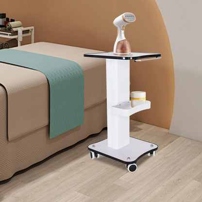 3-Tier Rolling Beauty Salon Trolley – SPA Equipment Stand with Push Handle & Storage Organizer