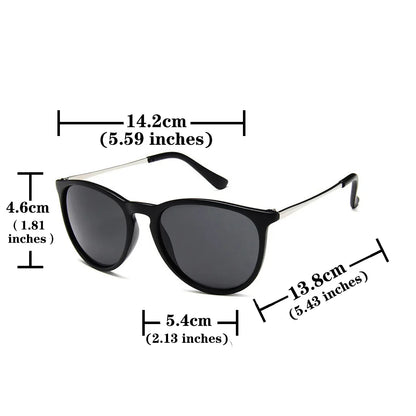 Metal Frame Vintage Round Sunglasses — Reflective UV Protection Shades for Men & Women
