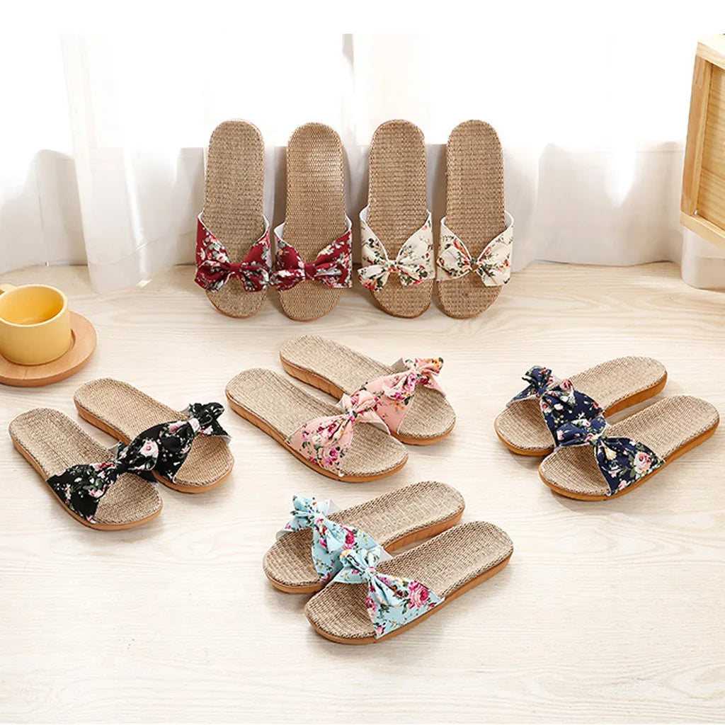 Summer Women’s Bohemian Beach Slippers – Handmade Ethnic Style Espadrille Platform Flip Flops