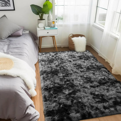 Minimalist Fluffy Area Rug - Slip-Resistant Living Room, Kids Room & Bathroom Home Decor Mat
