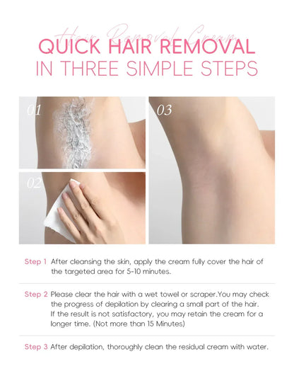 LAIKOU Hair Removal Cream 50g – Painless Epilator for Intimate Areas, Hair Growth Inhibitor, Body Care for Men & Women