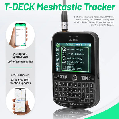 LILYGO T-Deck Plus LoRa Mesh Radio - ESP32-S3 GPS LoRaWAN Pocket Tracker for Meshtastic
