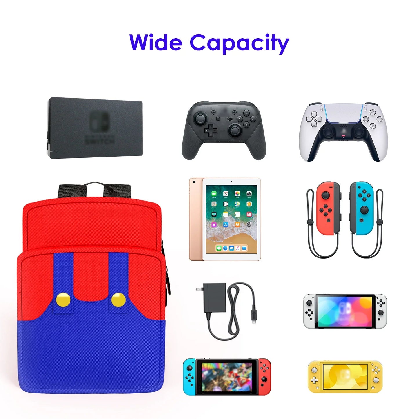 Cute Laptop Backpack for Kids – Fashion Casual Daypack, Large Travel & School Bag for Switch Lite/OLED, Christmas Gift