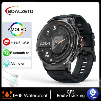 New 710mAh Bluetooth Smartwatch for Men – 1.85" HD Screen, Heart Monitor, Waterproof Fitness Watch for Android & iOS