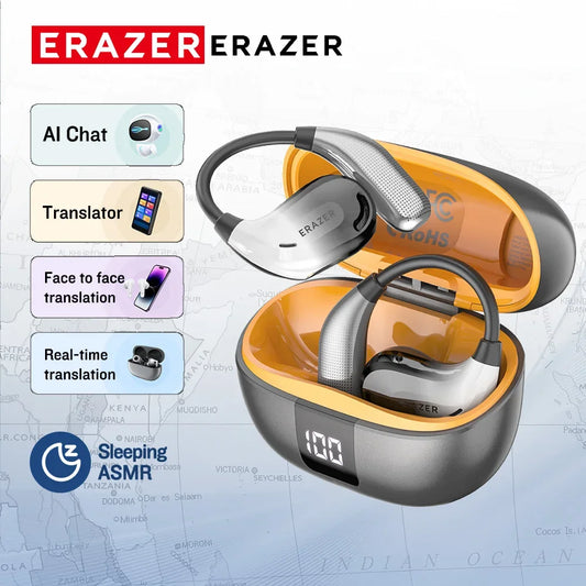 ERAZER XT66PRO Bluetooth Earphones – Wireless ASMR Headset with DIY APP, AI Translator & 13-Hour Battery Life