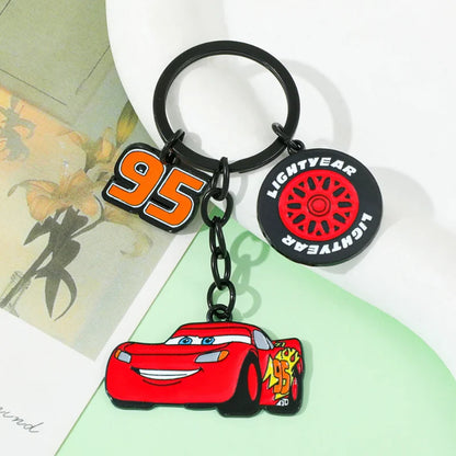 Disney Pixar Lightning McQueen Kawaii Keychain — Cars Cartoon Figure Backpack Pendant Cosplay Gift