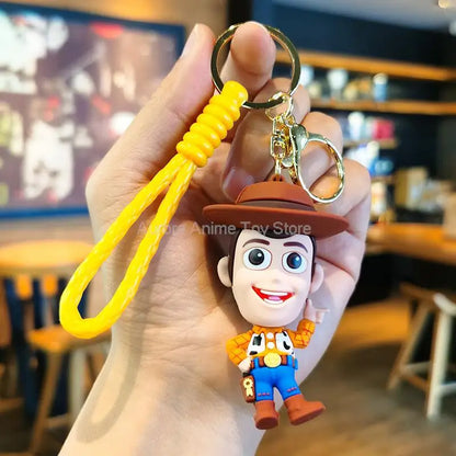Kawaii Anime Disney Toy Story Keychain – Cartoon Doll Pendant Keyring for Kids, Personalized Gift