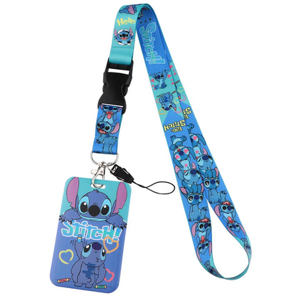 Cute Alien & Angel Cartoon Credential Holder Lanyard for Key, Card Badge & Gym Accessories