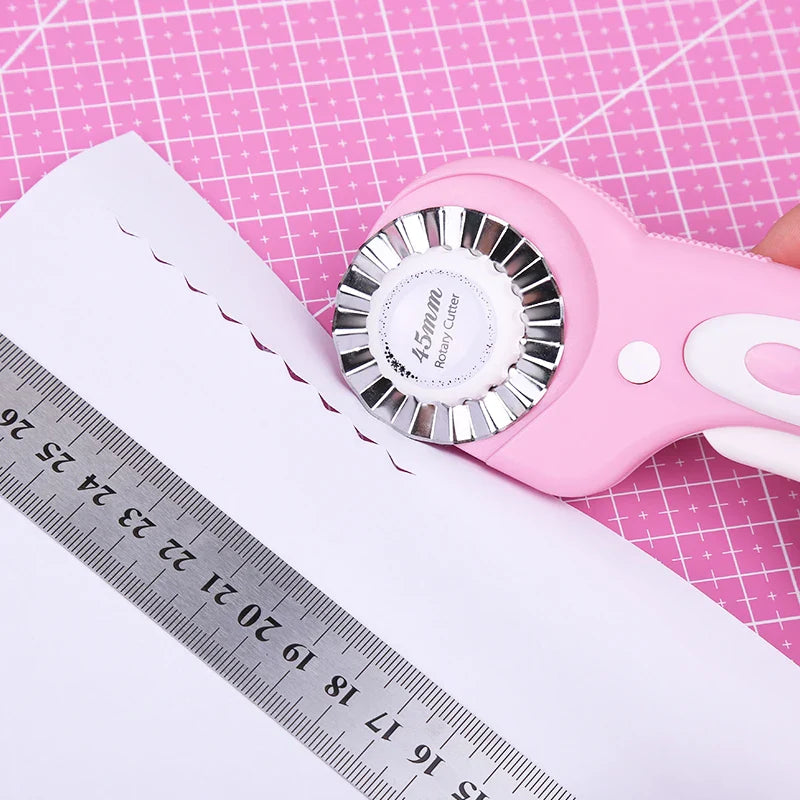 KRABALL Professional Rotary Cutter Kit: Fabric Cutting Tool with A3 Mat, Blades, Sewing Clips, Scissors - Patchwork Sewing Accessories